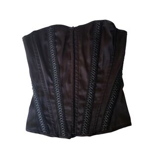 Y2k black Charlotte Russe lace up corset bustier top